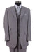 Fortino Landi 3-Button Wide Peak Grey Fashion Suit - USA Men's Outlet