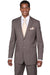 "Fortino Landi Charcoal Grey 2-Button Modern Fit Business Suit w/Smooth & Subtle Pinstripe" - USA Men's Outlet