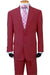 Fortino Landi Classic Poplin 2-Button Suit in Burgundy - USA Men's Outlet