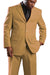 Fortino Landi Classic Tan Poplin 4-Button Suit - USA Men's Outlet