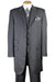 Fortino Landi Gray Tonal Pinstripe Zoot Suit: Men's Stylish Long Vested Look - USA Men's Outlet