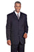 "Fortino Landi Men's 100% Wool 4-Button Dress Suit - Navy" - USA Men's Outlet