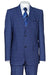 Fortino Landi Men's 2-Btn Plaid Suit in Navy: Modern Fit Sophistication - USA Men's Outlet