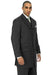 Fortino Landi Men's Black Church Zoot Vested Suit - USA Men's Outlet