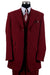 Fortino Landi Men's Burgundy 3-Button Fashion Suit w/ Wide Peak Lapel - USA Men's Outlet