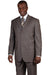 Fortino Landi Men's Classic 3-Btn Wool-Style Tonal Pinstripe Suit, Brown - USA Men's Outlet