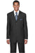 Fortino Landi Men's Classic-Fit 3-Button Tonal Pinstripe Suit - Black - USA Men's Outlet