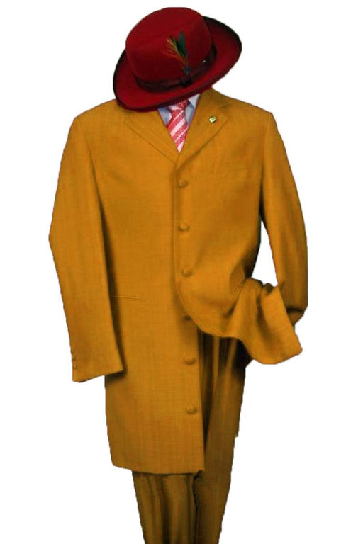 Fortino Landi Men's Classic Mustard Zoot Suit - 2-Piece Long Fashion - USA Men's Outlet