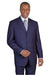 "Fortino Landi Men's Classic Wool-Feel Navy Tonal Pinstripe Suit" - USA Men's Outlet