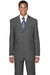 "Fortino Landi Men's Grey Classic Fit Pinstripe Suit: Sophisticated 3-Button Style" - USA Men's Outlet