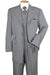 Fortino Landi Men's Grey Double-Button Vested Zoot Suit - USA Men's Outlet