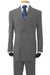 Fortino Landi Men's Grey Poplin DB Suit: Classic Fit - USA Men's Outlet