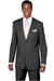 Fortino Landi Men's Modern Fit Brown Pinstripe Business Suit, 2 Buttons - USA Men's Outlet