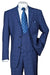 "Fortino Landi Men's Modern Plaid Windowpane Suit with Double Breasted Vest" - USA Men's Outlet