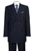 "Fortino Landi Men's Navy Pinstripe Suit: Classic Double Breasted Peak Lapel" - USA Men's Outlet