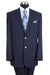 “Fortino Landi Men's Navy Wool-Feel Modern Fit Suit" - USA Men's Outlet