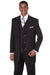 "Fortino Landi Men's Pin Dot Gangster Vested Suit - Classic Black & White" - USA Men's Outlet