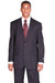 "Fortino Landi Men's Pinstripe Suit: Modern Fit, 2-Btn, Gray" - USA Men's Outlet