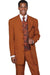 "Fortino Landi Men's Rust Vested Paisley Suit: 4-Button Fashion Elegance" - USA Men's Outlet