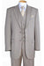 Fortino Landi Men's Tan Wool-Feel Pinstripe Vested Suit - USA Men's Outlet