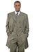 Fortino Landi Men's Taupe Long Vested Zoot Suit | Sleek Fashion - USA Men's Outlet