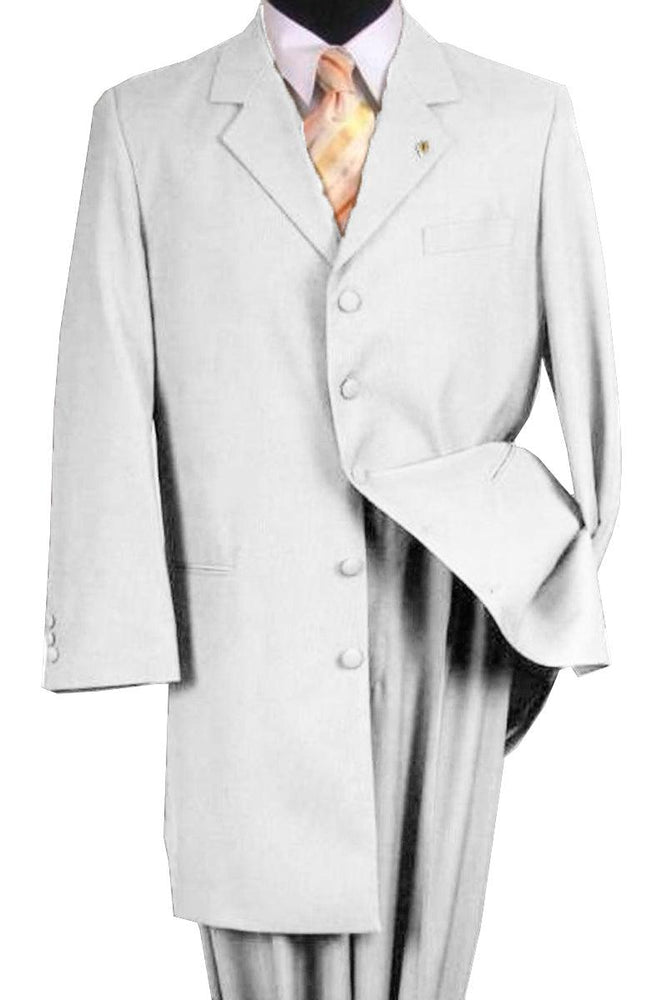 "Fortino Landi Men's White Classic Zoot Suit: Refined Timeless Fashion" - USA Men's Outlet