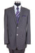 "Fortino Landi Men's Wool-Feel Modern Fit Suit: Timeless Grey" - USA Men's Outlet