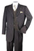 Fortino Landi Mens Brown Semi-Wide Leg Vested Suit, White Stitching - USA Men's Outlet