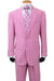 Fortino Landi | Men's Pink 2-Button Classic Fit Poplin Suit - USA Men's Outlet