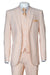 "Fortino Landi Peach Seersucker Vested 2-Button Summer Suit" - USA Men's Outlet