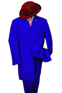 Fortino Landi Royal Blue 2PC Zoot Suit: Timeless Style, Elegant Class - USA Men's Outlet