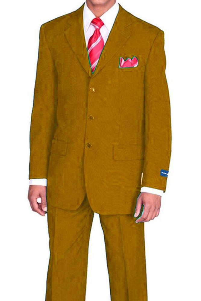 Fortino Landi SV 3Btn Classic Poplin Suit, Tan - USA Men's Outlet