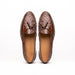 Zelli Franco Classic Ostrich Quill Tassel Loafers in Brown