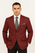 Burgundy Classic-Fit Poplin Club Blazer