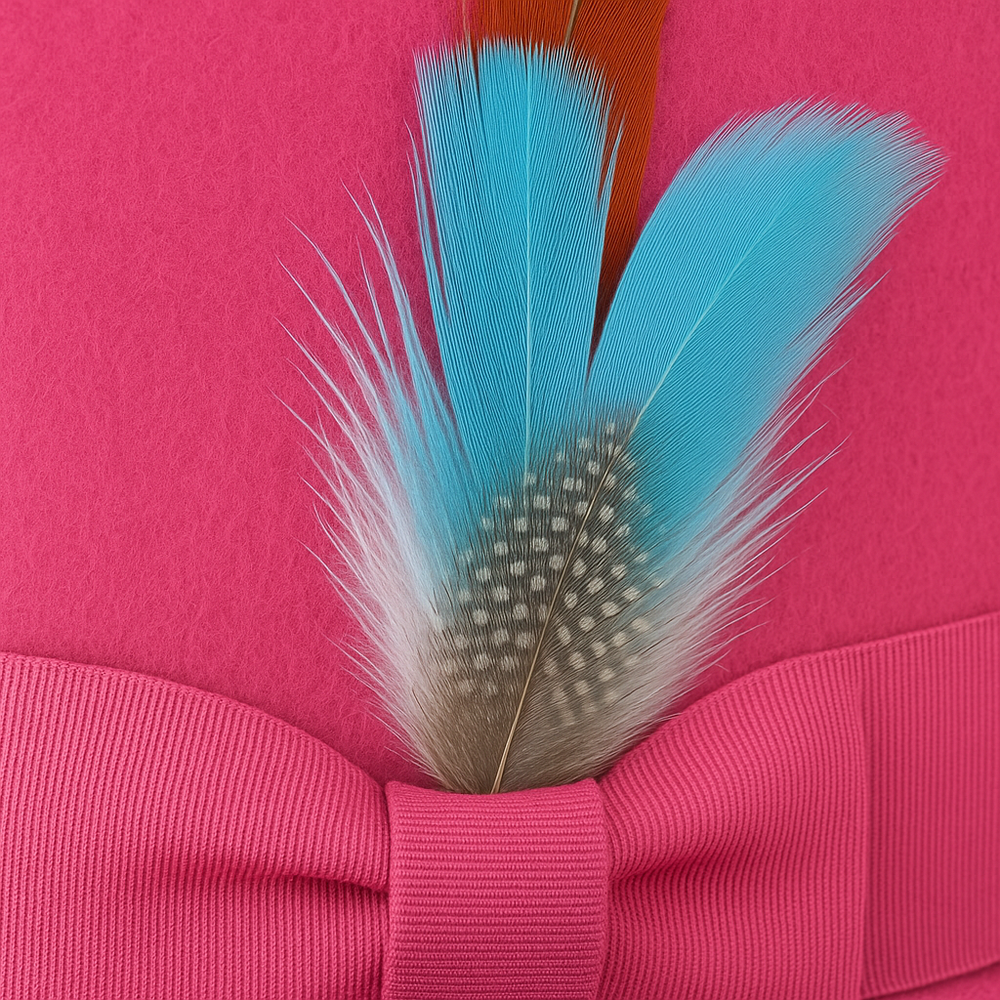 Victorian Steampunk Top Hat - 1800 19th Century - Dressy Loden Felt Top Hot Pink Fuschia Hat