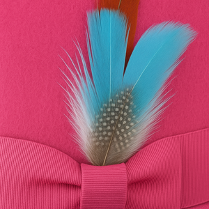 Victorian Steampunk Top Hat - 1800 19th Century - Dressy Loden Felt Top Hot Pink Fuschia Hat