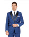 Mens Vested One Button Peak Lapel Tuxedo in Midnight Blue - Men's Tuxedo USA