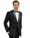 Mens 100% Wool 1 Button Peak Lapel Tuxedo in Black - Men's Tuxedo USA