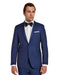 Mens One Button Peak Lapel Tuxedo in Midnight Blue - Men's Tuxedo USA