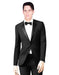 Mens 2 Button Skinny Fit Wool Prom Tuxedo in Black - Men's Tuxedo USA