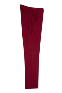 "Mens Stacy Adams Cherry Red Vested Suit w/ Peak Lapel & One Button"