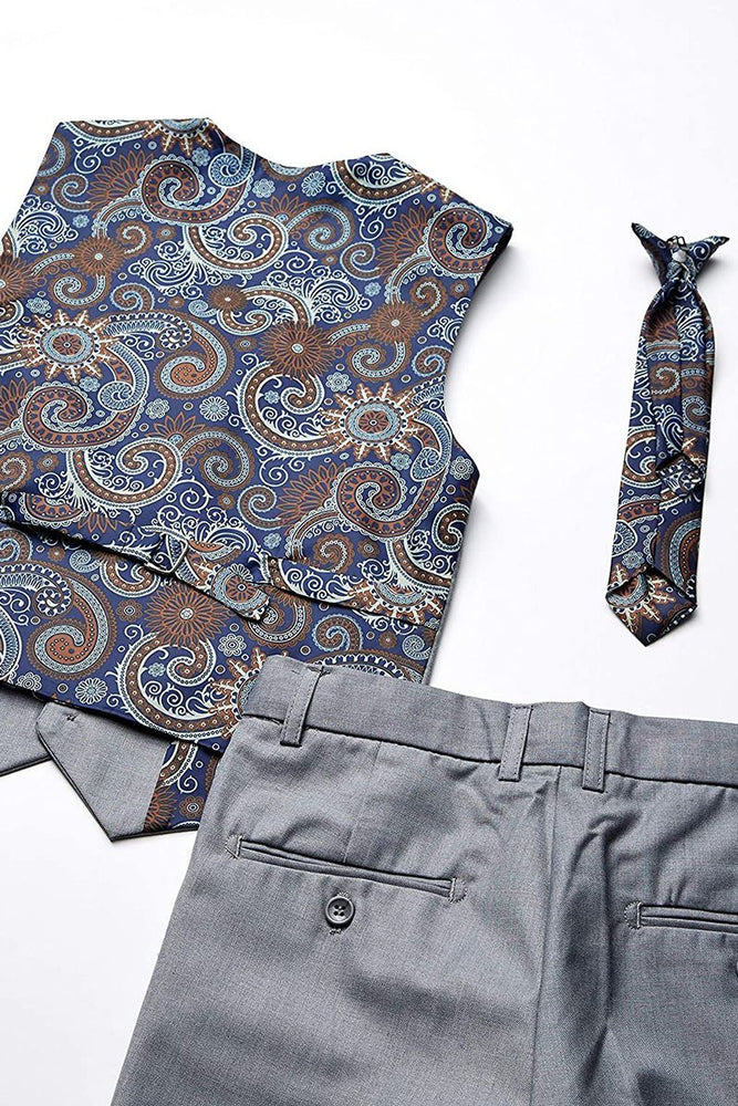 "Austin" Kids Light Grey 5-Piece Suit (Geoffrey Beene / AXNY)