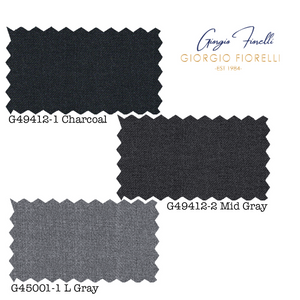 Giorgio Fiorelli Charcoal, Gray, and Light Gray Two-Button Suit