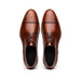 Zelli Giovanni Cap Toe Brogue Dress Shoes in Cognac with Textured Finish