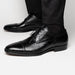 Zelli Giovanni Genuine Lizard Cap Toe Brogue Dress Shoes in Black