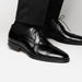 Zelli Giovanni Genuine Lizard Cap Toe Brogue Dress Shoes in Black