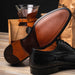 Zelli Giovanni Genuine Lizard Cap Toe Brogue Dress Shoes in Black
