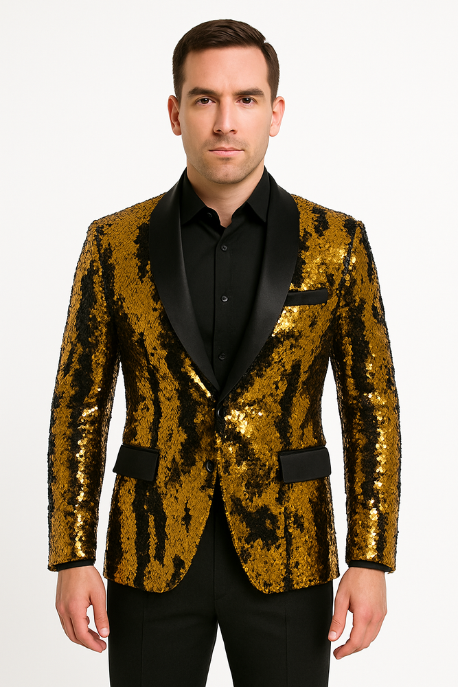 Gold and Black Mardi Gras Blazer