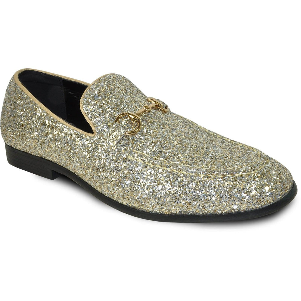 "Gold Glitz Tuxedo Loafers by Bravo - Sophisticated & Stylish Menswear" - USA Men's Outlet