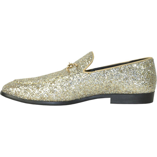 "Gold Glitz Tuxedo Loafers by Bravo - Sophisticated & Stylish Menswear" - USA Men's Outlet